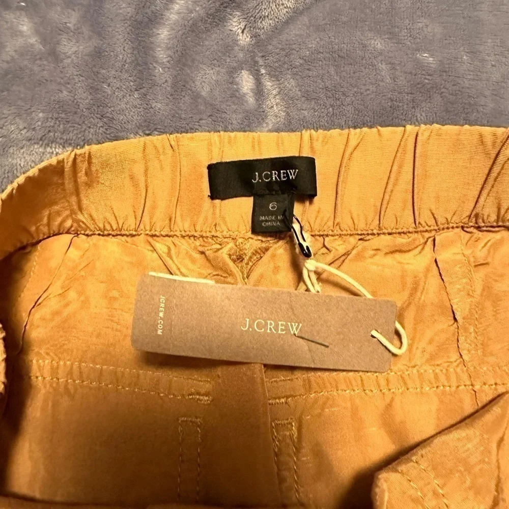 Reimagined by J. Crew Size 6 Linen Blend Tan Wide Leg Comfort Pants Lounge - Picture 5 of 7